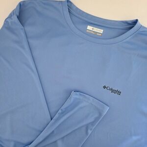 Columbia PFG‎ Performance Fishing Gear Long Sleeve Shirt Men's 3X Blue UPF